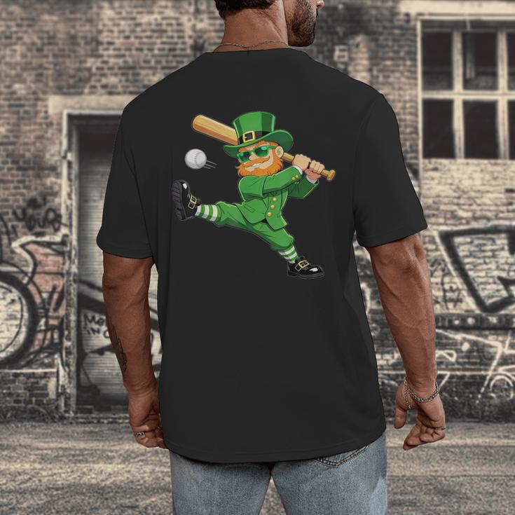 Retro Leprechaun Baseball St Patricks Day Sport Men Boy Kids Men's Back Print T-Shirt Retro Leprechaun Baseball St Patricks Day Sport Men Boy Kids Men's Back Print T-Shirt