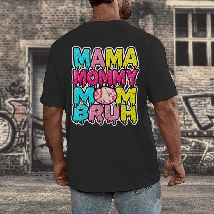 Retro Mama Mommy Mom Bruh Baseball Women Girls Men's Back Print T-Shirt Retro Mama Mommy Mom Bruh Baseball Women Girls Men's Back Print T-Shirt