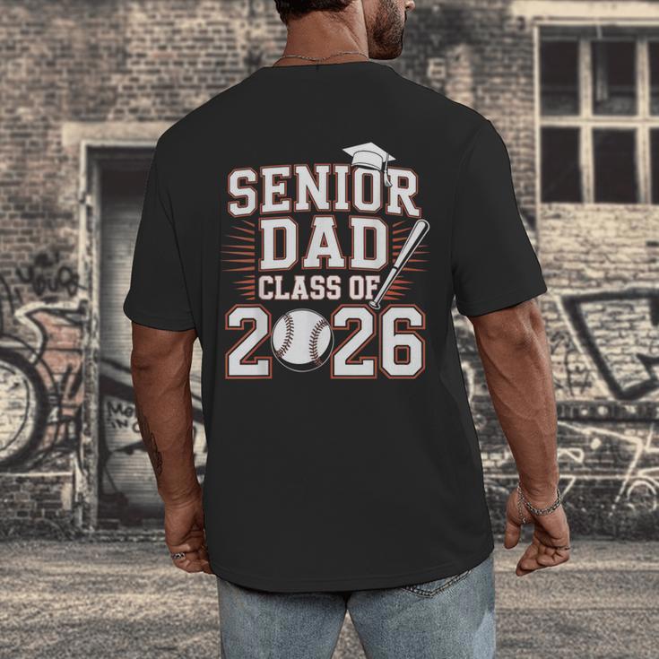 Senior Dad Class Of 2026 Graduate Baseball 2026 Graduation Men's Back Print T-Shirt Senior Dad Class Of 2026 Graduate Baseball 2026 Graduation Men's Back Print T-Shirt