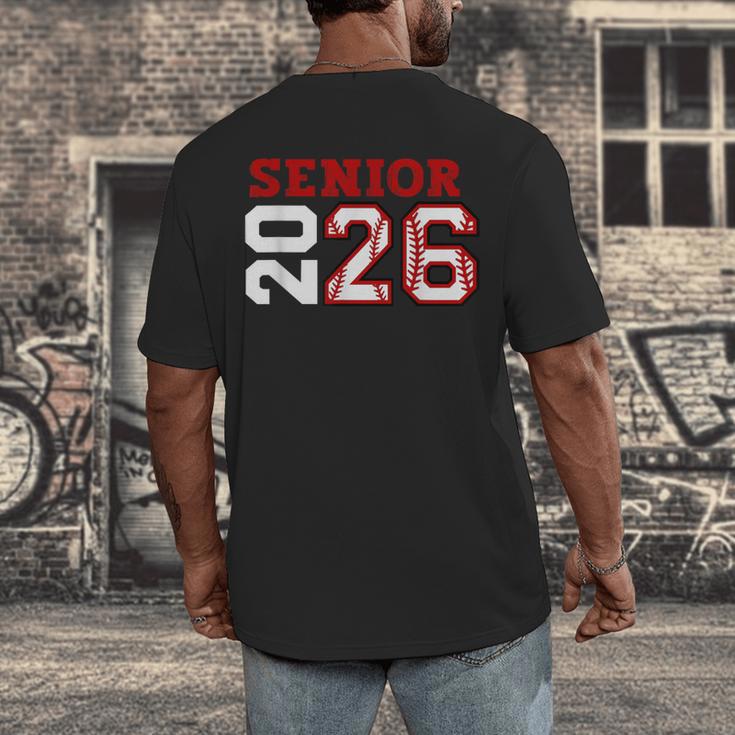 Senior Night Class Of 2026 Baseball Seniors Matching Team Men's Back Print T-Shirt