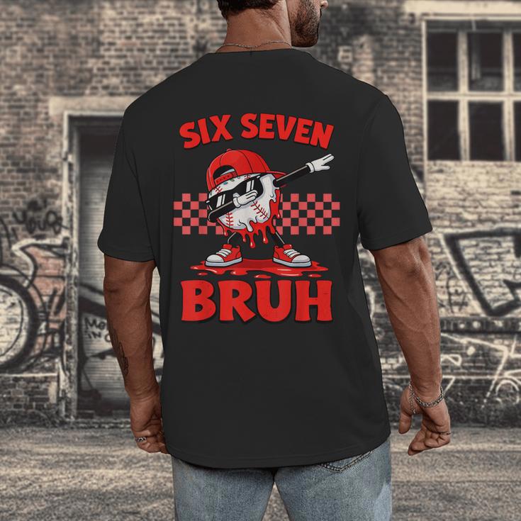 Six Seven 67 Bruh Baseball Valentine’s Day Teens Boys Kids Men's Back Print T-Shirt