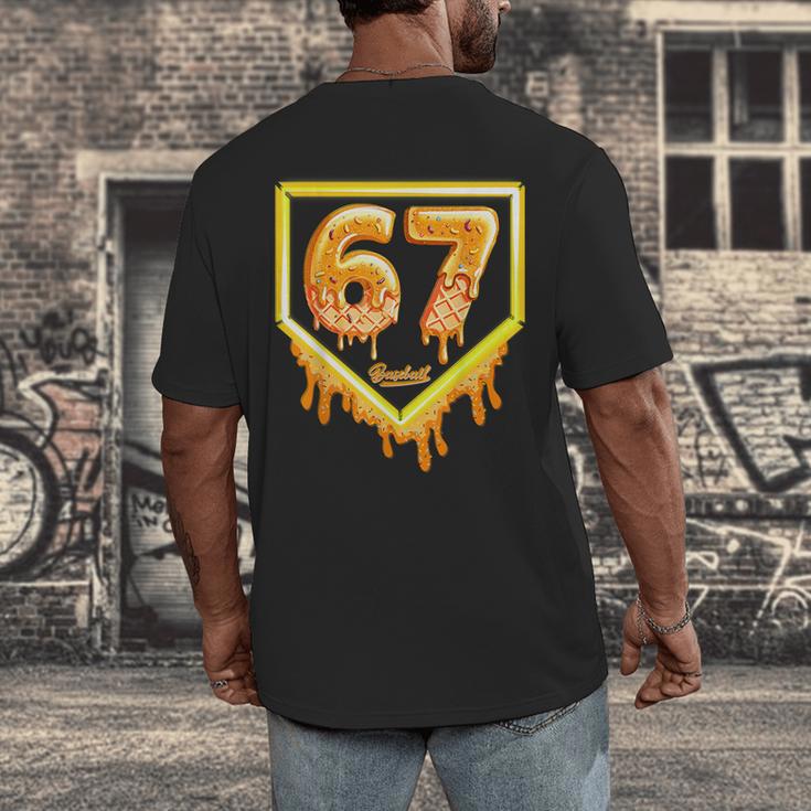 Six Seven 67 Meme Gen Alpha Slang Baseball 101 Men's Back Print T-Shirt