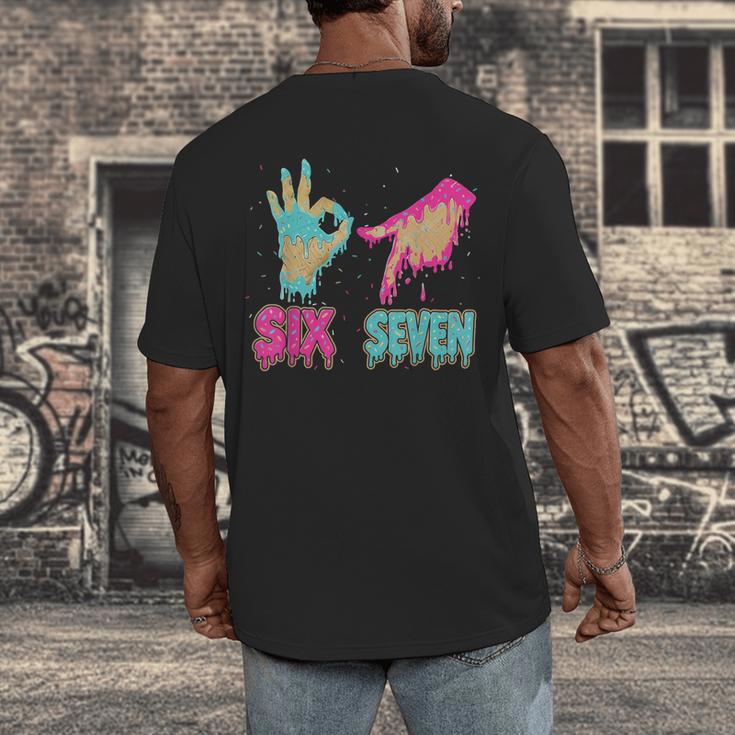 Six Seven 67 Meme Ice Cream Drip Baseball For Boy Kids Men's Back Print T-Shirt