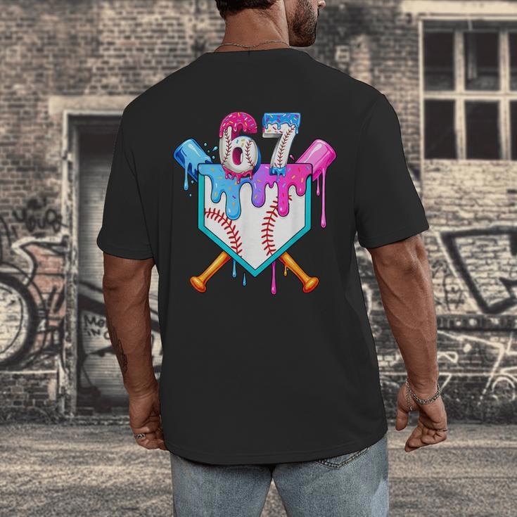 Six Seven Baseball Respect The Drip Boys Baseball Men's Back Print T-Shirt