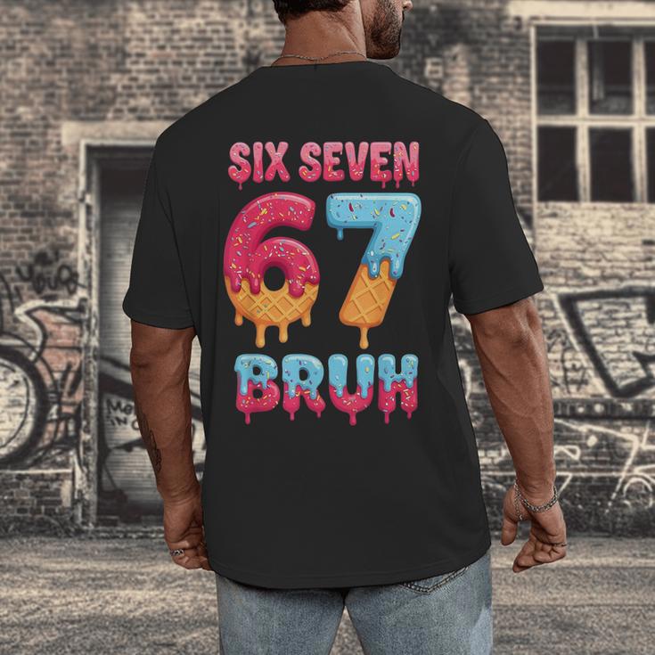 Six Seven Bruh 67 Ice Cream Drip Baseball For Men Women Kids Men's Back Print T-Shirt Six Seven Bruh 67 Ice Cream Drip Baseball For Men Women Kids Men's Back Print T-Shirt
