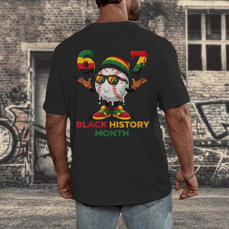 Six Seven History Month Baseball Drip Sports Men's Back Print T-Shirt Six Seven History Month Baseball Drip Sports Men's Back Print T-Shirt