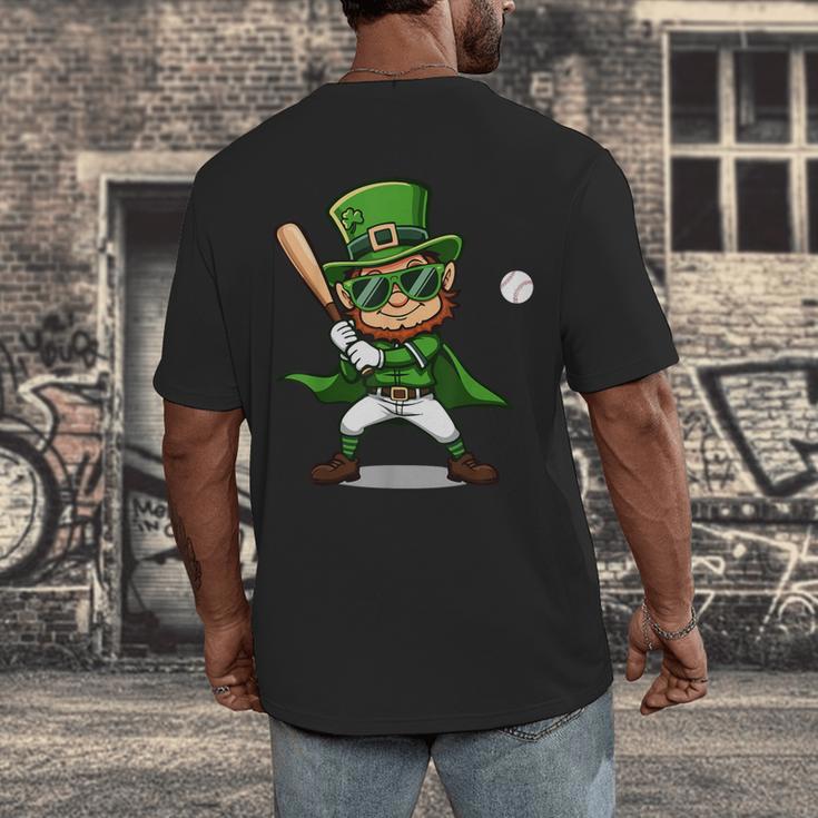 St Patrick’s Day Leprechaun Baseball Irish Graphic Men's Back Print T-Shirt