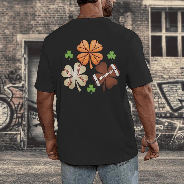 St Patricks Day Shamrock Basketball Baseball Irish Boys Men Men's Back Print T-Shirt St Patricks Day Shamrock Basketball Baseball Irish Boys Men Men's Back Print T-Shirt