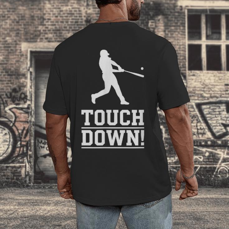 Touchdown Baseball Football Sports Men's Back Print T-Shirt Touchdown Baseball Football Sports Men's Back Print T-Shirt