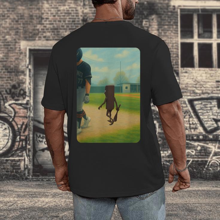 Tung Tung Tung Sahur Baseball Meme Men's Back Print T-Shirt Tung Tung Tung Sahur Baseball Meme Men's Back Print T-Shirt