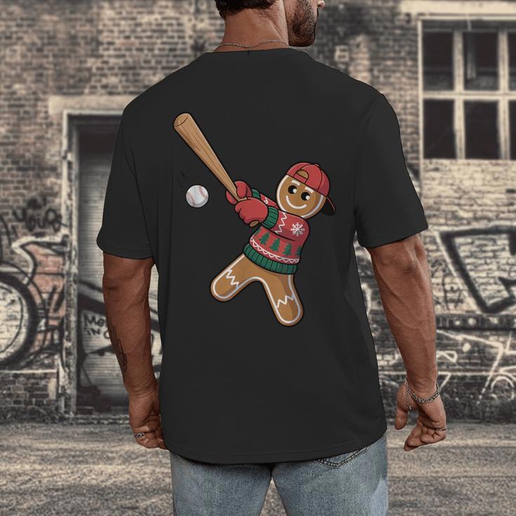 Ugly Christmas Sweater Gingerbread Baseball Toddler Kids Men's Back Print T-Shirt Ugly Christmas Sweater Gingerbread Baseball Toddler Kids Men's Back Print T-Shirt