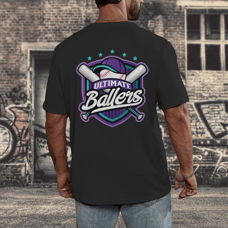 Ultimate Ballers Baseball Men's Back Print T-Shirt Ultimate Ballers Baseball Men's Back Print T-Shirt
