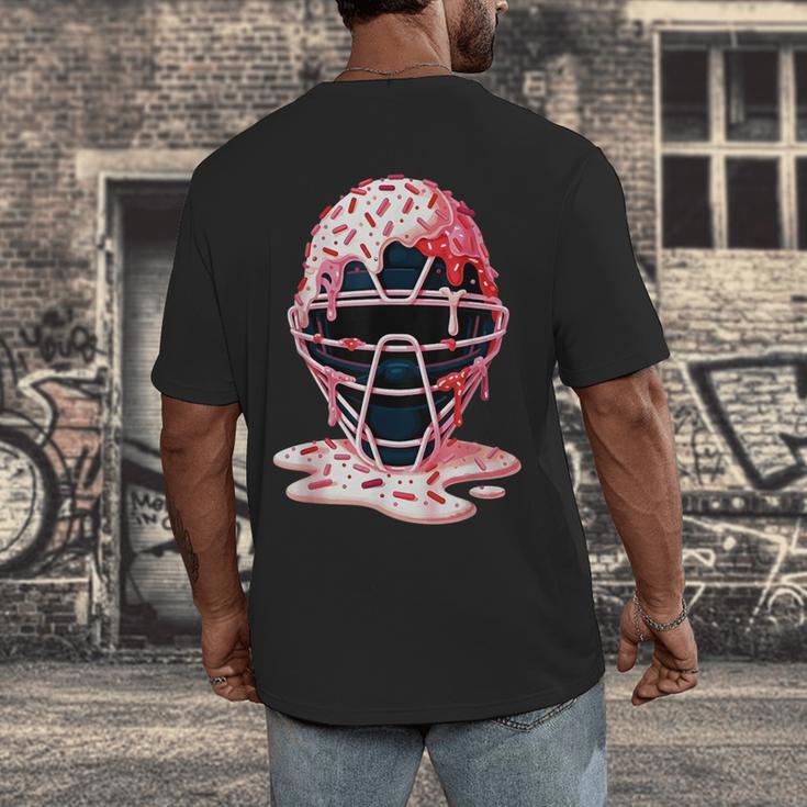 Valentine Baseball Catcher Mask Ice Cream Drip Tee For Boys Men's Back Print T-Shirt Valentine Baseball Catcher Mask Ice Cream Drip Tee For Boys Men's Back Print T-Shirt