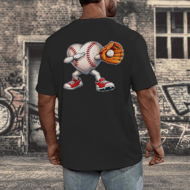 Valentine Baseball Heart Sport Love Valentines Day Boys Kids Men's Back Print T-Shirt Valentine Baseball Heart Sport Love Valentines Day Boys Kids Men's Back Print T-Shirt