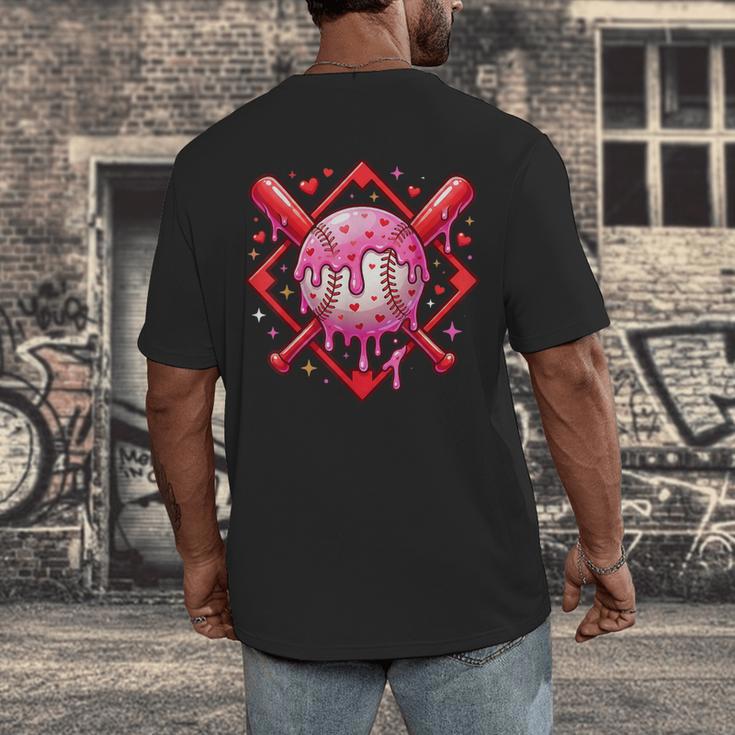 Valentines Day Baseball Boys Ice Cream Drip Heart Youth Kids Men's Back Print T-Shirt Valentines Day Baseball Boys Ice Cream Drip Heart Youth Kids Men's Back Print T-Shirt
