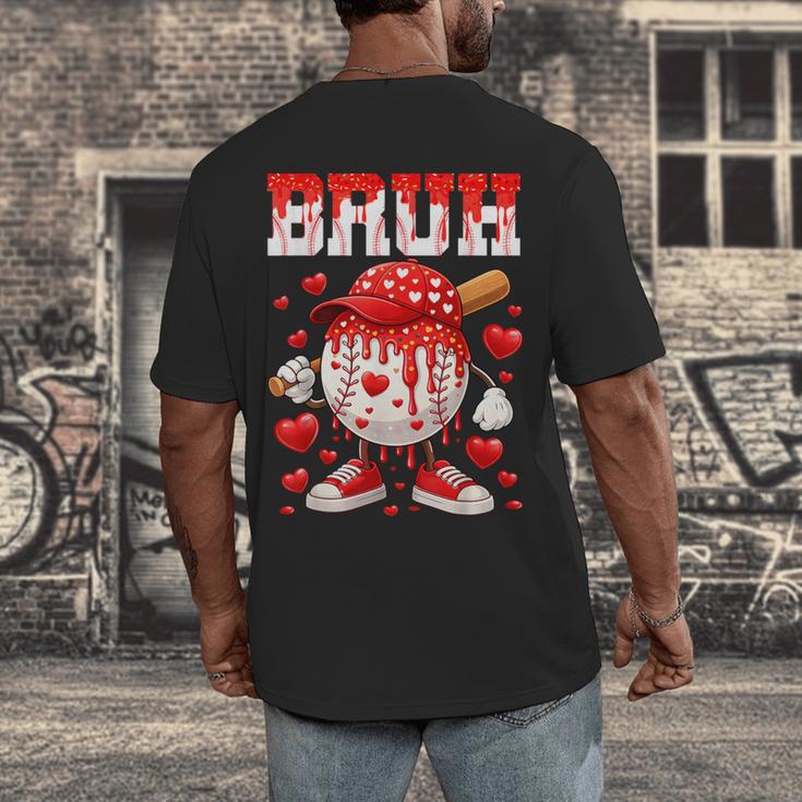 Valentines Day Baseball Drip Boys Bruh Ice Cream Toddler Kid Men's Back Print T-Shirt Valentines Day Baseball Drip Boys Bruh Ice Cream Toddler Kid Men's Back Print T-Shirt
