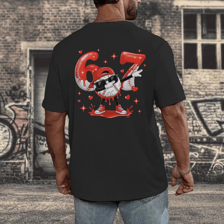 Valentines Day Six Seven Baseball 6 7 Meme Dab Heart Boys Men's Back Print T-Shirt Valentines Day Six Seven Baseball 6 7 Meme Dab Heart Boys Men's Back Print T-Shirt