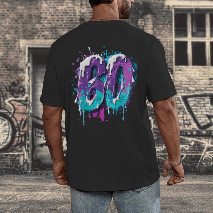 Vintage Baseball 60 Number Men's Back Print T-Shirt Vintage Baseball 60 Number Men's Back Print T-Shirt