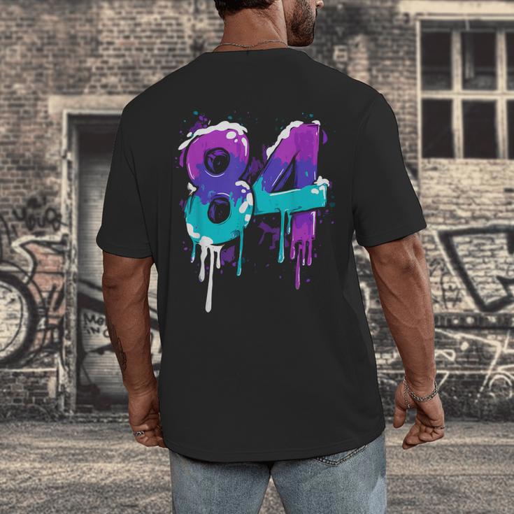 Vintage Baseball 84 Number Men's Back Print T-Shirt Vintage Baseball 84 Number Men's Back Print T-Shirt