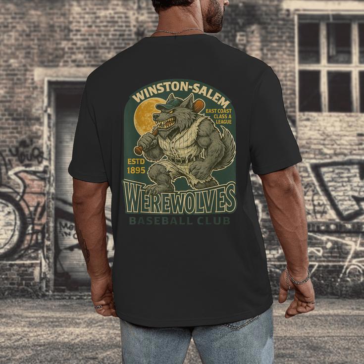 Winston-Salem Werewolves Minor League Baseball Club Men's Back Print T-Shirt