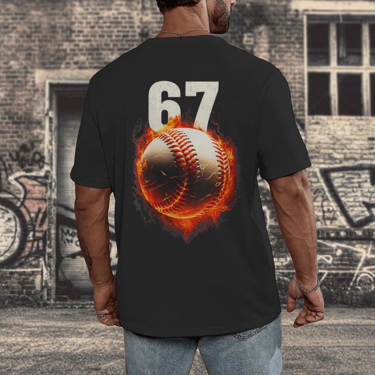 Women's 67 Baseball Boys Birthday Teens Six Seven Brainrot Men's Back Print T-Shirt