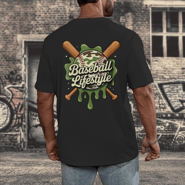 Women's Baseball Life Style 101 Apparel Youth Drip Baseball Boys Kid Men's Back Print T-Shirt