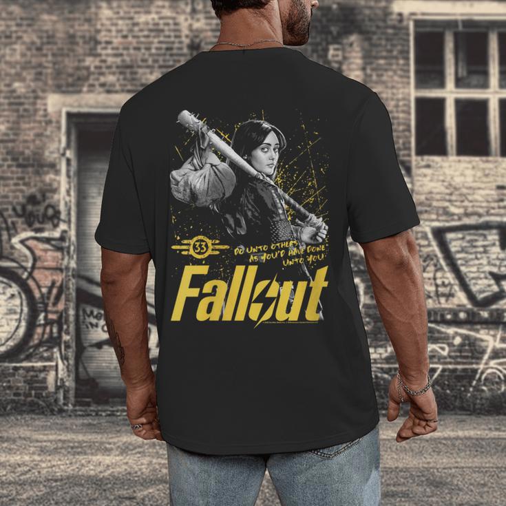 Women's Fallout TV Series Lucy Do Unto Others Baseball Bat Gamer Men's Back Print T-Shirt