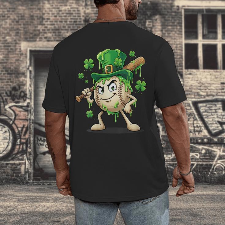 Women's St Patricks Day Baseball Leprechaun Shamrock Player Boys Kid Men's Back Print T-Shirt