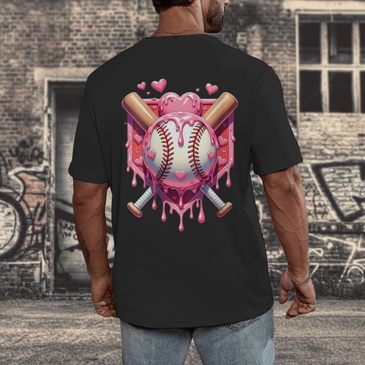 Women's Valentines Day Baseball Boys Ice Cream Drip Heart Youth Kids Men's Back Print T-Shirt Women's Valentines Day Baseball Boys Ice Cream Drip Heart Youth Kids Men's Back Print T-Shirt