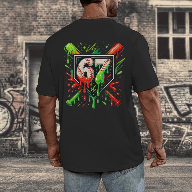 Xmas Baseball Six Seven 67 Meme Ice Cream Drip Men Women Men's Back Print T-Shirt Xmas Baseball Six Seven 67 Meme Ice Cream Drip Men Women Men's Back Print T-Shirt