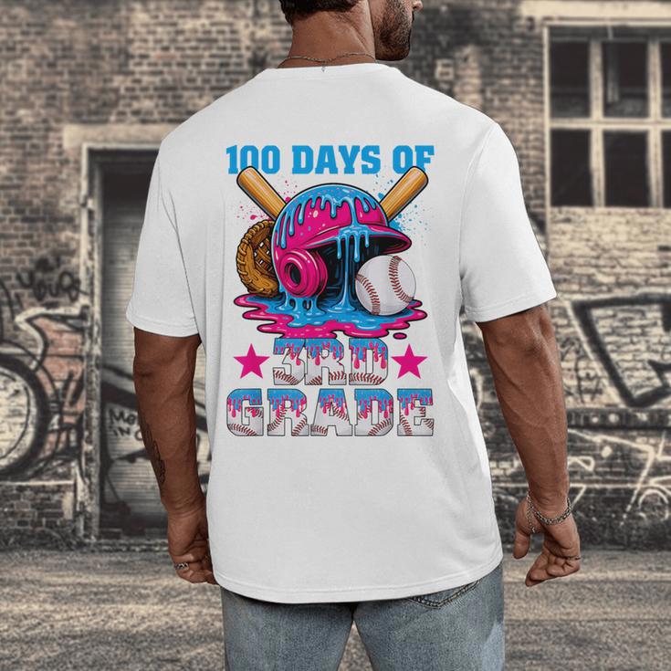 100 Days Of 3rd Grade Baseball 100th Day Of School Boys Kids Men's Back Print T-Shirt 100 Days Of 3rd Grade Baseball 100th Day Of School Boys Kids Men's Back Print T-Shirt
