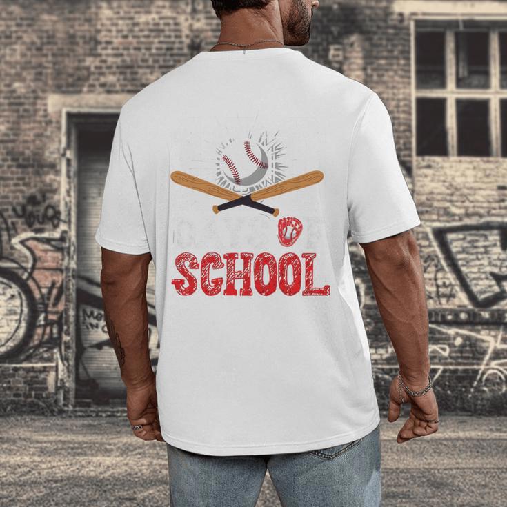 100 Days Of School Baseball 100 Days Smarter Boys Student Men's Back Print T-Shirt 100 Days Of School Baseball 100 Days Smarter Boys Student Men's Back Print T-Shirt