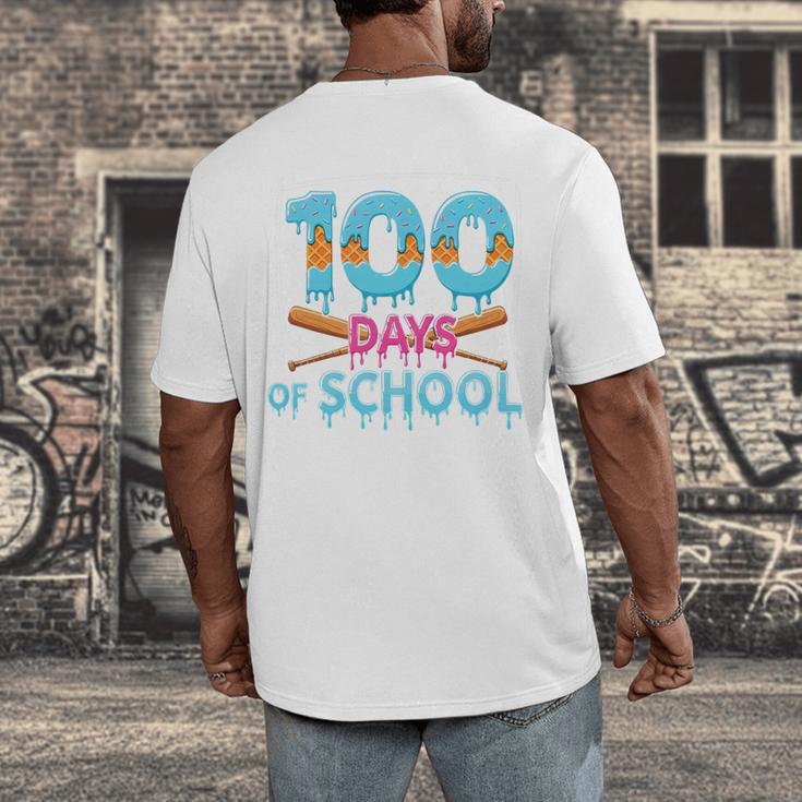 100 Days Of School Drip Ice Cream Baseball For Teacher Kids Premium Tri-Blend Men's Back Print T-Shirt 100 Days Of School Drip Ice Cream Baseball For Teacher Kids Premium Tri-Blend Men's Back Print T-Shirt
