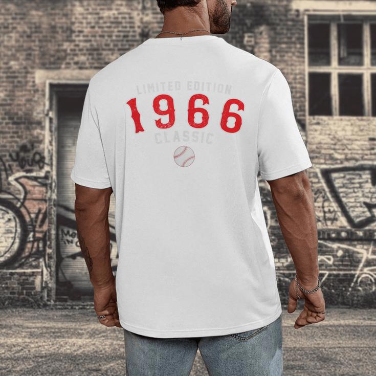 60 Year Old 1966 Classic Baseball 60th Birthday Men's Back Print T-Shirt