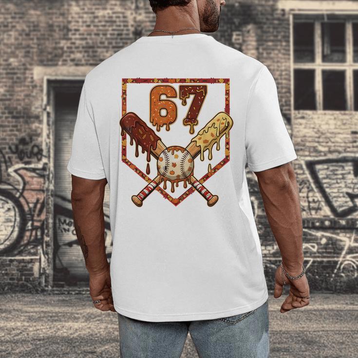 67 Baseball Drip Thanksgiving Six Seven Boys Teens Kids Men's Back Print T-Shirt 67 Baseball Drip Thanksgiving Six Seven Boys Teens Kids Men's Back Print T-Shirt