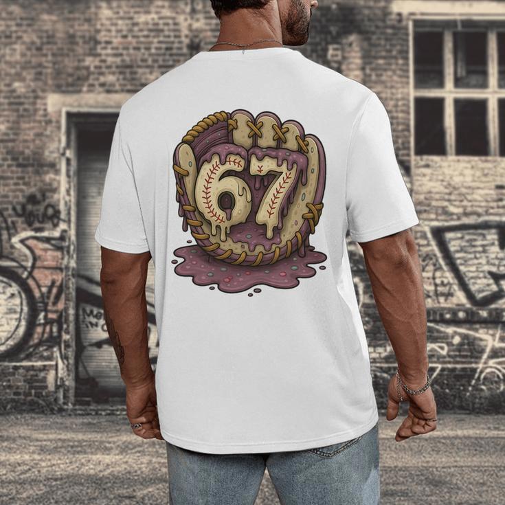 67 Ice Cream Drip Six Seven Baseball Premium Tri-Blend Men's Back Print T-Shirt