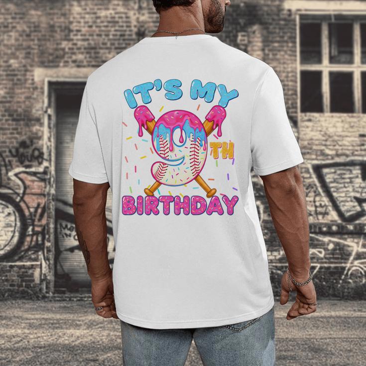 9th Birthday Baseball 9 Year Old Ice Cream Drip Boy Baseball Premium Tri-Blend Men's Back Print T-Shirt 9th Birthday Baseball 9 Year Old Ice Cream Drip Boy Baseball Premium Tri-Blend Men's Back Print T-Shirt
