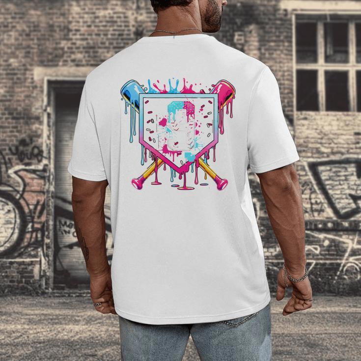 9th Birthday Boys Baseball Ice Cream Drip Boys Baseball Men's Back Print T-Shirt 9th Birthday Boys Baseball Ice Cream Drip Boys Baseball Men's Back Print T-Shirt