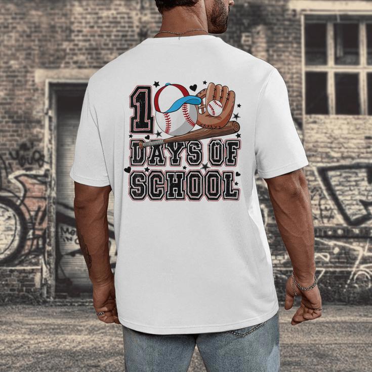 Baseball 100 Days Of School Happy 100th Day Teachers Kids Men's Back Print T-Shirt