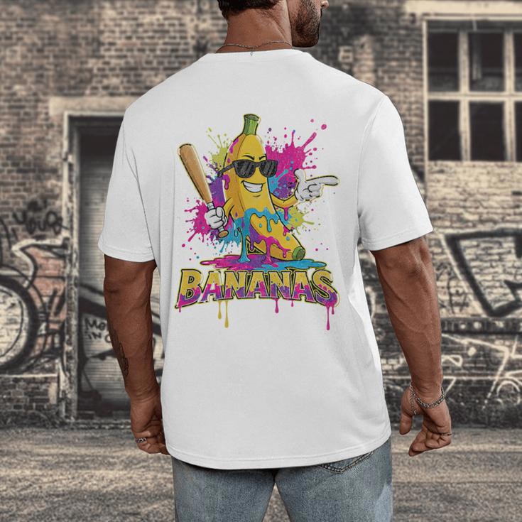 Baseball Banana Splatter Sports Kids Teens Premium Tri-Blend Men's Back Print T-Shirt Baseball Banana Splatter Sports Kids Teens Premium Tri-Blend Men's Back Print T-Shirt