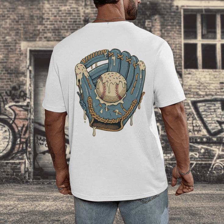 Baseball Drip Ice Cream Glove With Sprinkles And Ball Youth Premium Tri-Blend Men's Back Print T-Shirt Baseball Drip Ice Cream Glove With Sprinkles And Ball Youth Premium Tri-Blend Men's Back Print T-Shirt