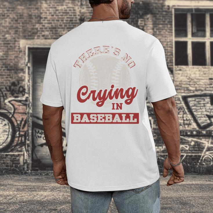 Baseball Game Day There Is No Crying In Baseball Men's Back Print T-Shirt Baseball Game Day There Is No Crying In Baseball Men's Back Print T-Shirt