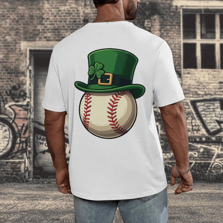 Baseball Leprechaun Hat Saint Patrick Retro Men's Back Print T-Shirt