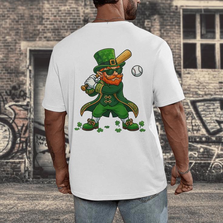 Baseball St Patricks Day Leprechaun Boys Girls Men Women Men's Back Print T-Shirt Baseball St Patricks Day Leprechaun Boys Girls Men Women Men's Back Print T-Shirt