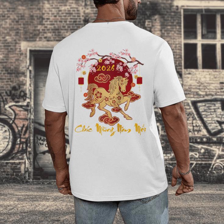 Chuc Mung NAM Moi 2026 Vietnamese Lunar New Year Of Horse Raglan Baseball Tee Men's Back Print T-Shirt Chuc Mung NAM Moi 2026 Vietnamese Lunar New Year Of Horse Raglan Baseball Tee Men's Back Print T-Shirt