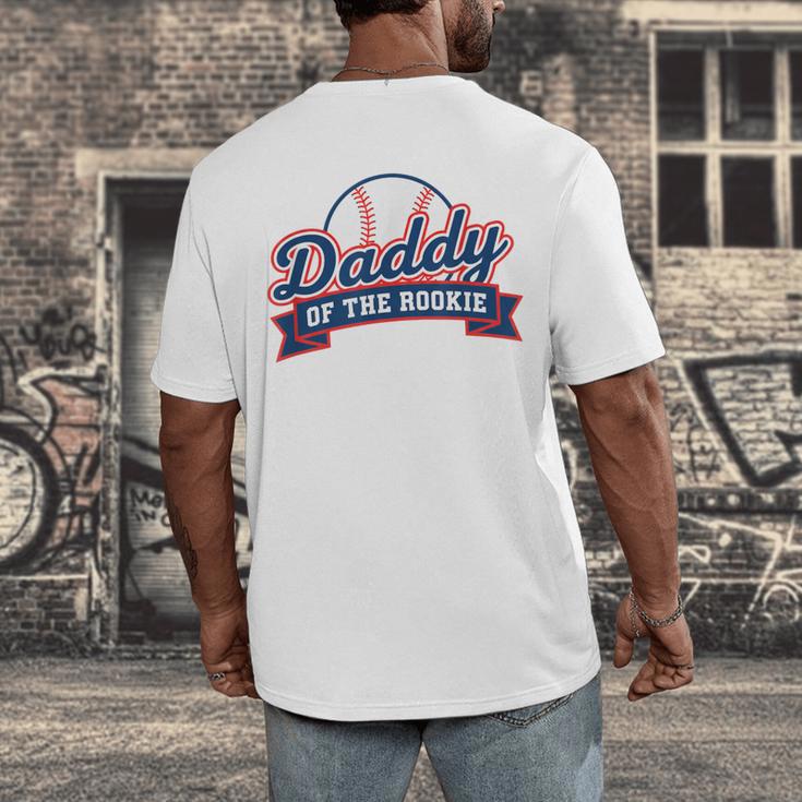 Dad Daddy Of The Rookie Baseball Men's Back Print T-Shirt Dad Daddy Of The Rookie Baseball Men's Back Print T-Shirt