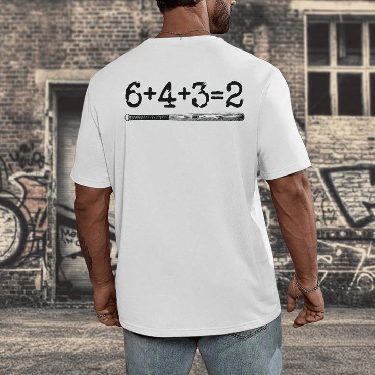 Double Play 6 4 3 2 Vintage Baseball Math Softball Player Premium Tri-Blend Men's Back Print T-Shirt Double Play 6 4 3 2 Vintage Baseball Math Softball Player Premium Tri-Blend Men's Back Print T-Shirt