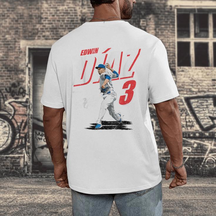 Edwin Diaz Los Angeles D Baseball Players MLBEDD204M Men's Back Print T-Shirt