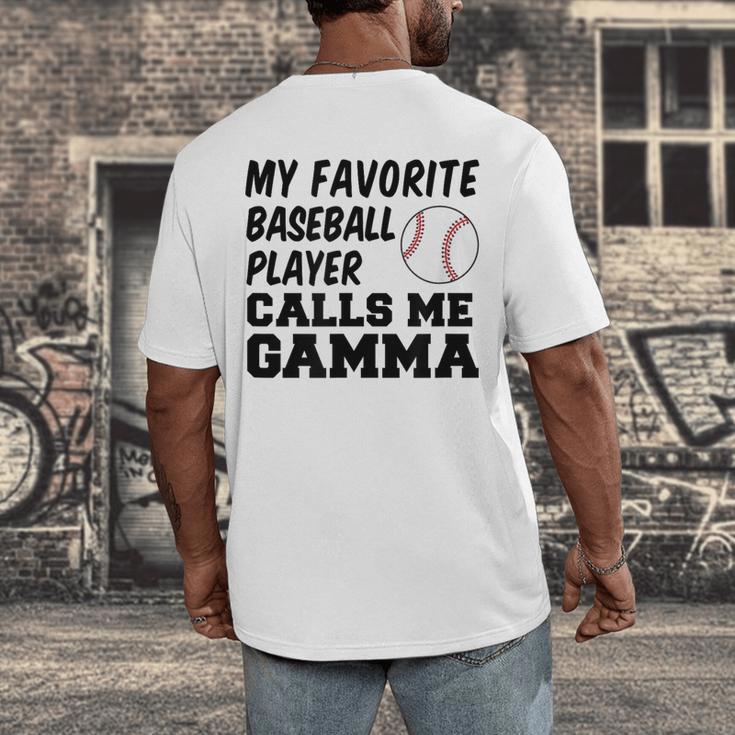 My Favorite Baseball Player Calls Me Gamma Men's Back Print T-Shirt My Favorite Baseball Player Calls Me Gamma Men's Back Print T-Shirt