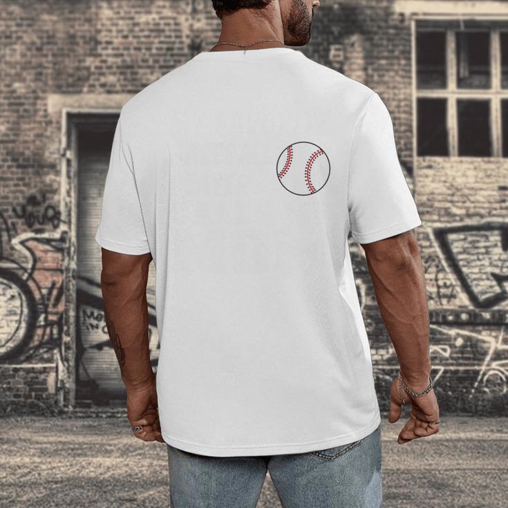 My Favorite Baseball Player Calls Me Mom Men's Back Print T-Shirt My Favorite Baseball Player Calls Me Mom Men's Back Print T-Shirt